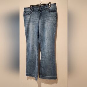 Earl Medium Wash Blue Denim Flare Jeans